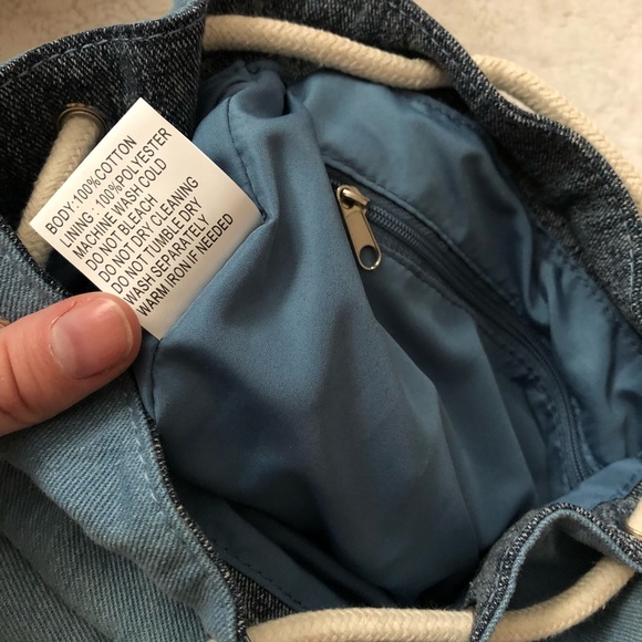 LA Hearts denim rucksack backpack - Picture 6 of 6